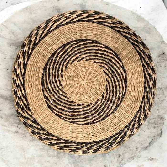 INDIVIDUAL REDONDO DE BAMBU NEGRO PARA MESA - 3