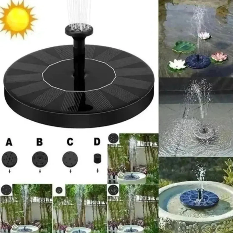 FUENTE SOLAR FLOTANTE PARA DECORACION DE JARDIN Y ESTANQUES - 3