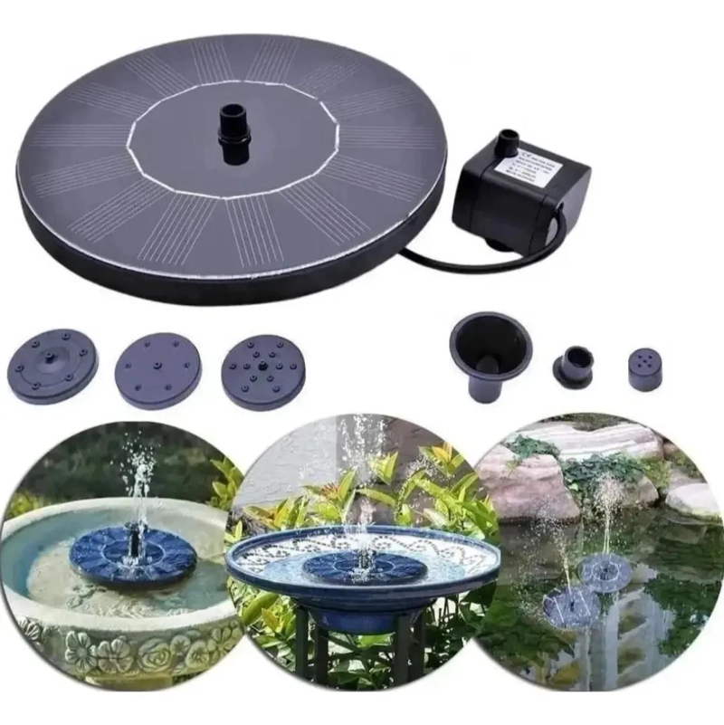 FUENTE SOLAR FLOTANTE PARA DECORACION DE JARDIN Y ESTANQUES - 4