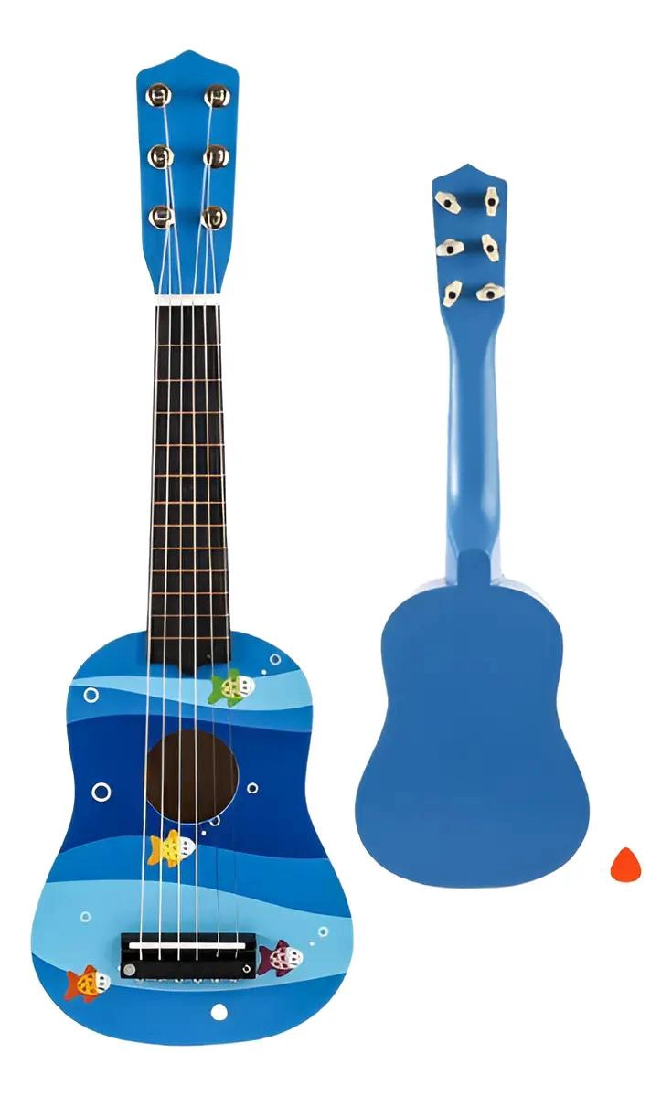 GUITARRA DIDACTICA DE MADERA PARA NIÑOS CON SONIDO CLARO - 1