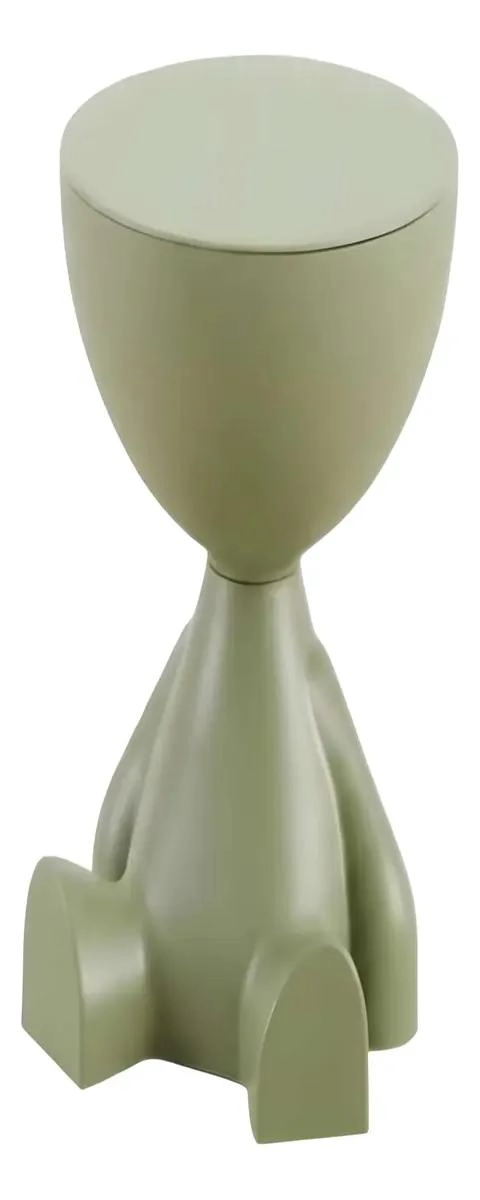 MESA AUXILIAR CON ALMACENAMIENTO INTEGRADO VERDE OLIVA - 1
