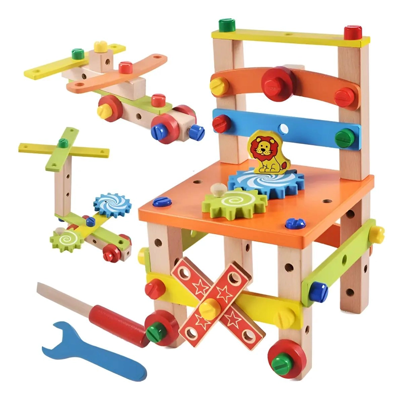 SILLA MONTESSORI DESARMABLE PARA NIÑOS JUGUETE DIDACTICO - 1