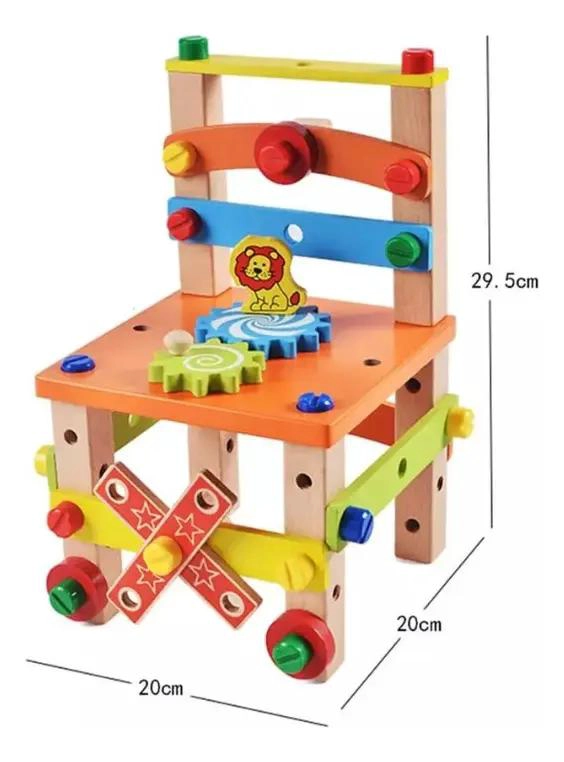 SILLA MONTESSORI DESARMABLE PARA NIÑOS JUGUETE DIDACTICO - 7