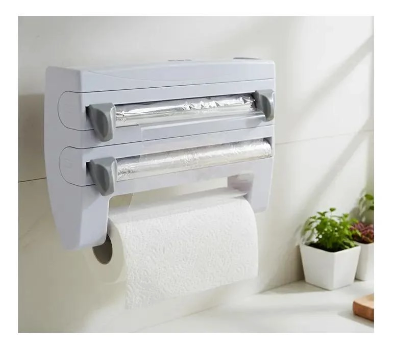 DISPENSADOR TRIPLE DE PAPEL PARA COCINA EN PLASTICO RESISTENTE - 5