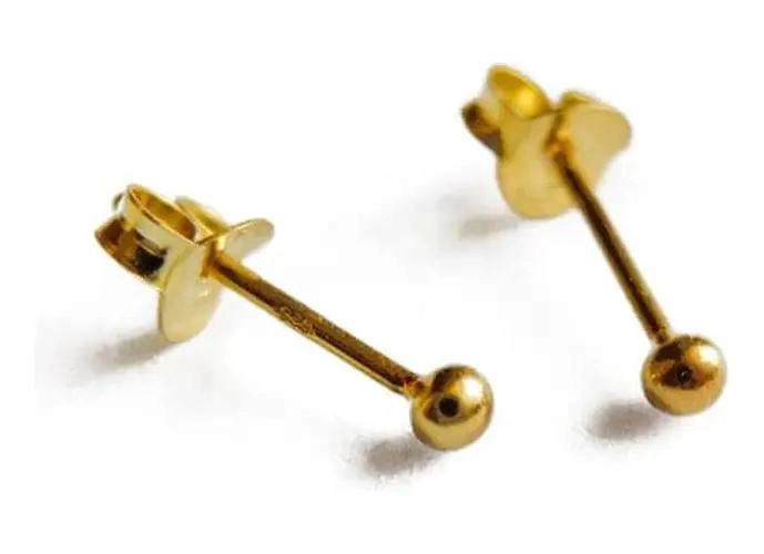 PACK DE ARGOLLAS Y AROS BOLITA EN ORO BAÑADO - 9