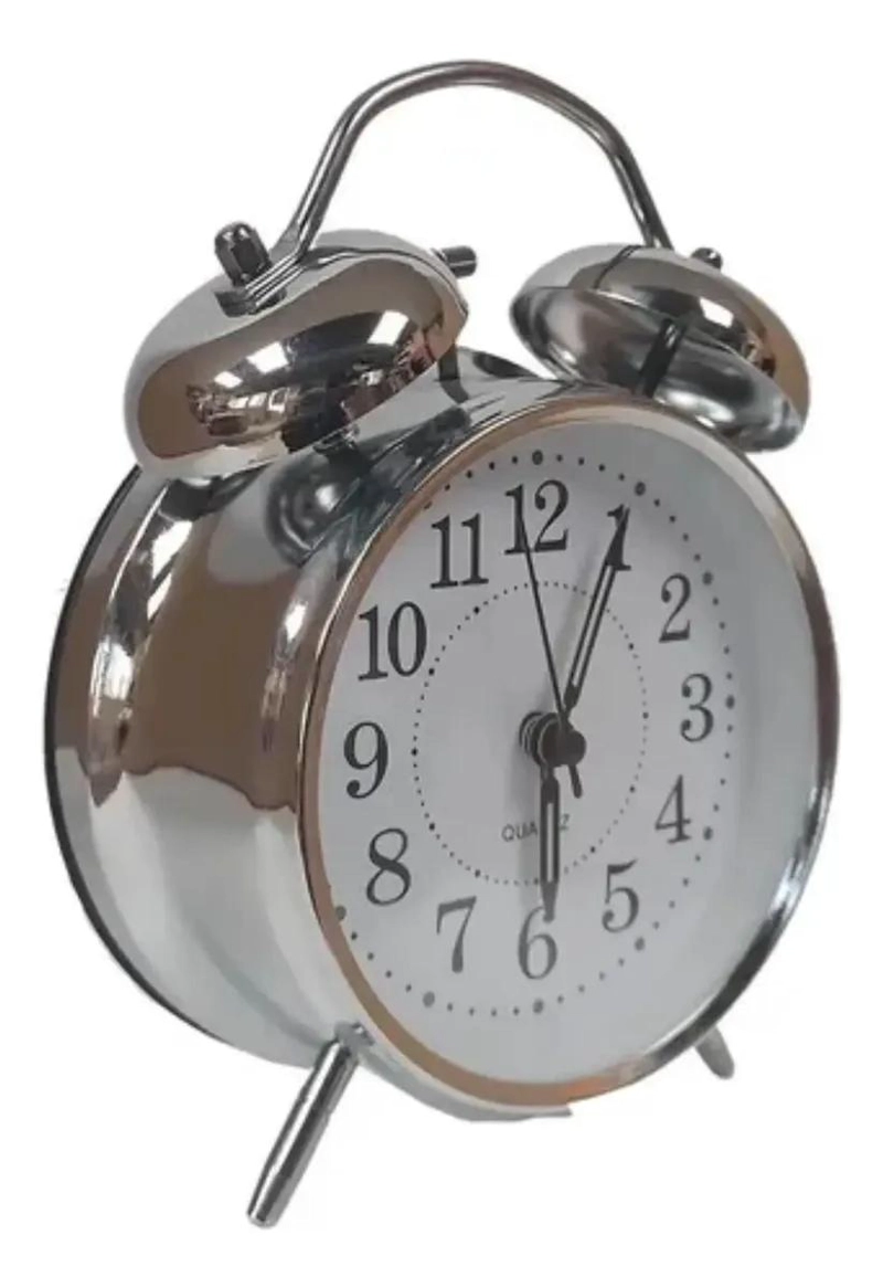 DESPERTADOR VINTAGE RETRO DE DOBLE CAMPANA EN METAL - 6
