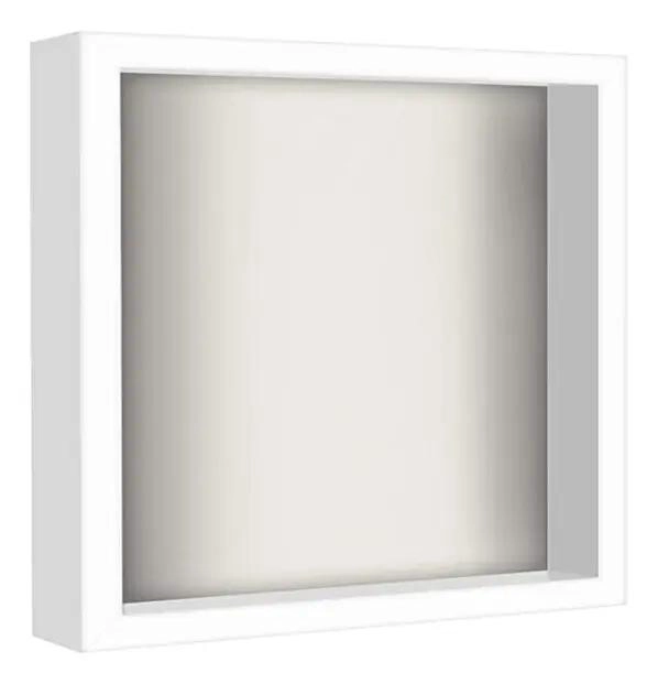 PORTARRETRATOS DE MADERA Y ACRILICO 30X30CM COLOR BLANCO - 1