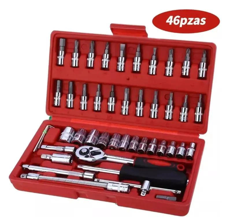 SET DE HERRAMIENTAS CON 46 PIEZAS DE ACERO CARBONO - 2