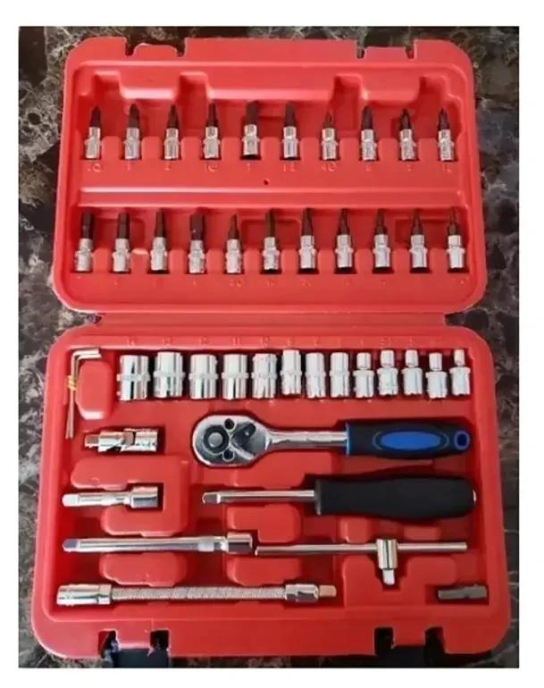 SET DE HERRAMIENTAS CON 46 PIEZAS DE ACERO CARBONO - 3