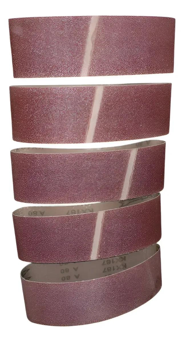 LIJA DE BANDA 3X21 GRANO 80 PACK DE 5 UNIDADES - 2
