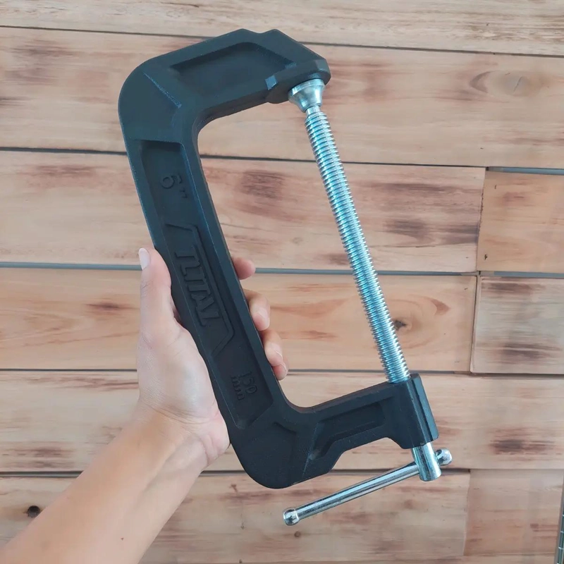 PRENSA TIPO C 150 MM PARA TRABAJOS INDUSTRIALES Y AUTOMOTRICES - 1