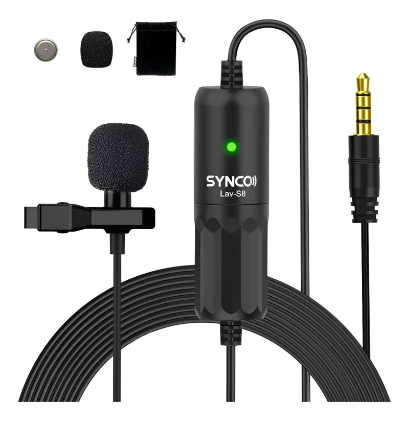 MICROFONO LAVALIER CLIP PARA CELULAR Y CAMARA VLOG - 1