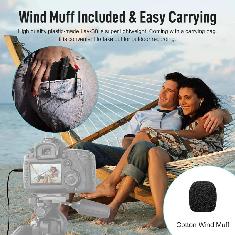 MICROFONO LAVALIER CLIP PARA CELULAR Y CAMARA VLOG - 6
