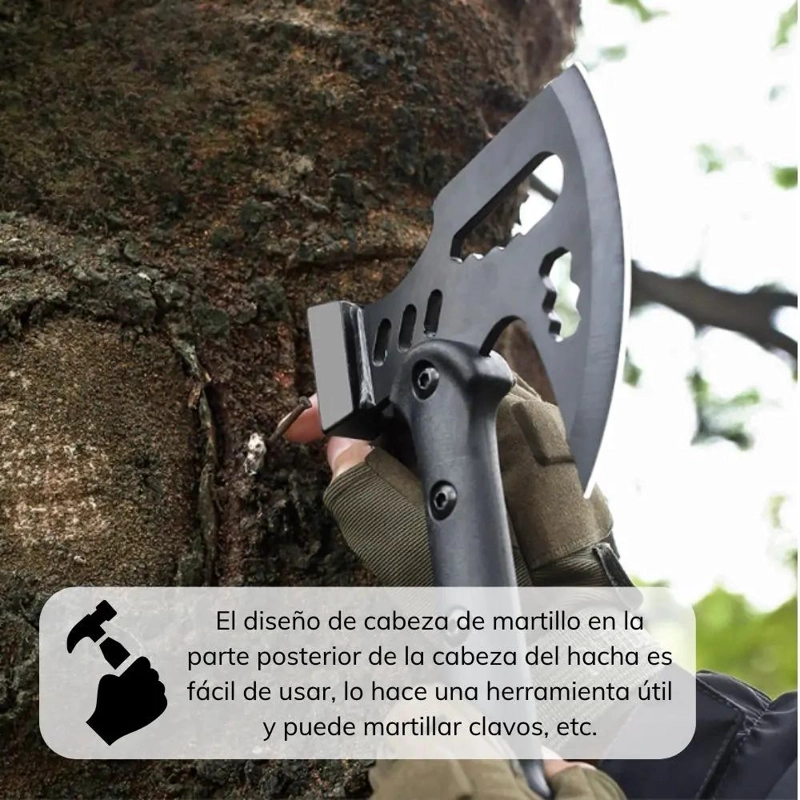 HACHA DE MANO CON FUNDA PARA CAMPING Y CAZA - 6