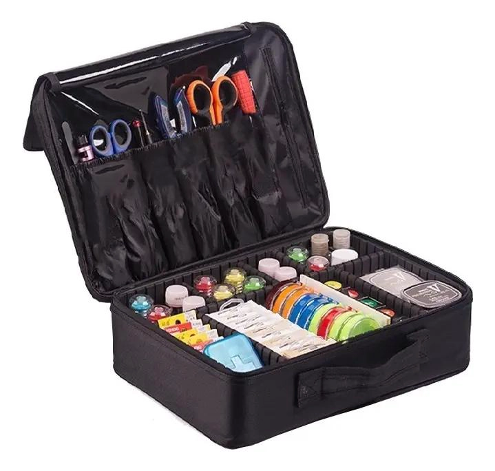ESTUCHE ORGANIZADOR COSME TICO MULTIUSOS IMPERMEABLE Y DURADERO - 6