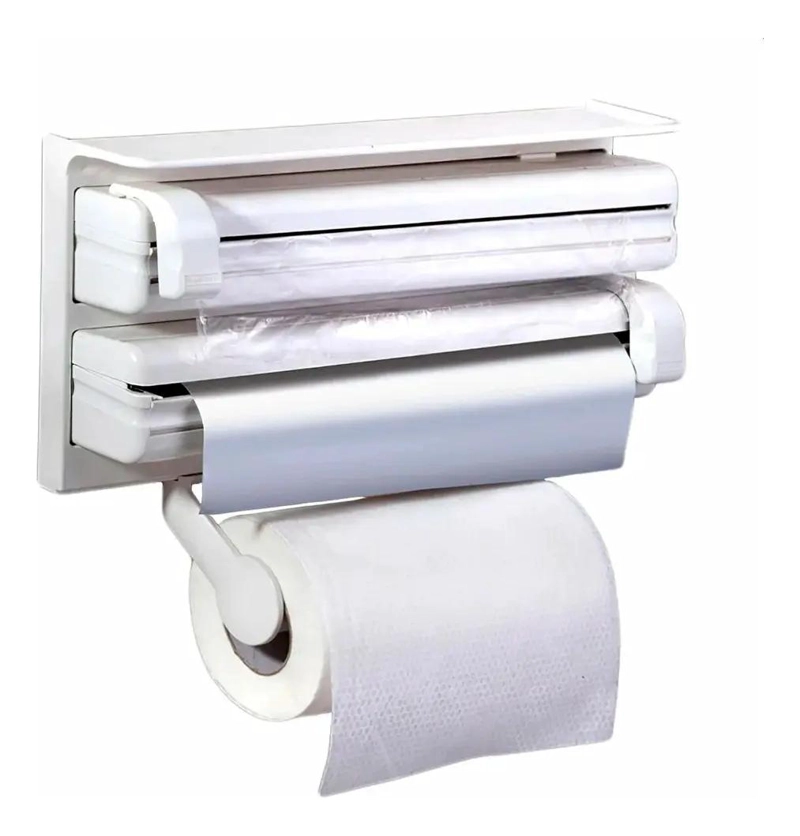 PORTA ROLLO MULTIFUNCIONAL DE PARED PARA COCINA - 1