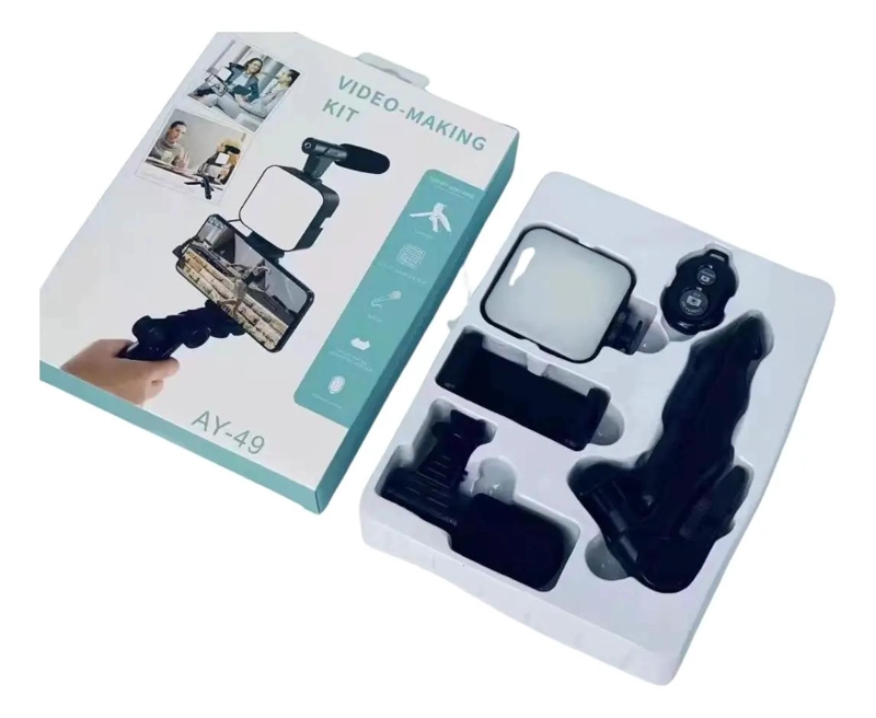 KIT DE SOPORTE PARA STREAMING CON TRIPODE Y MICROFONO - 4