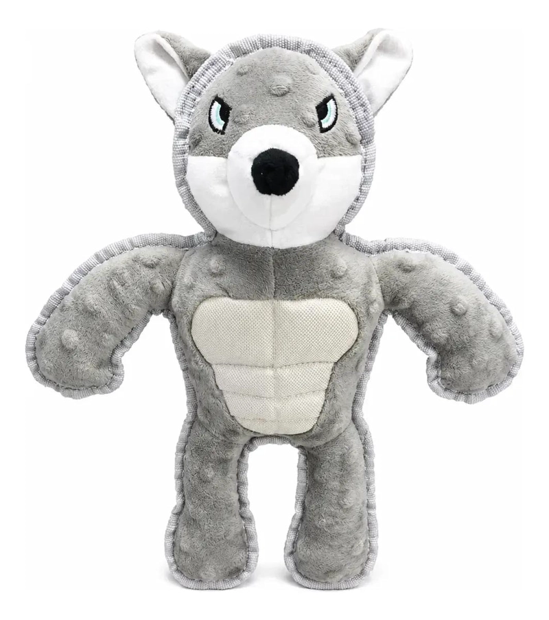 PELUCHE LOBO RESISTENTE PARA PERROS CON SONIDO - 1