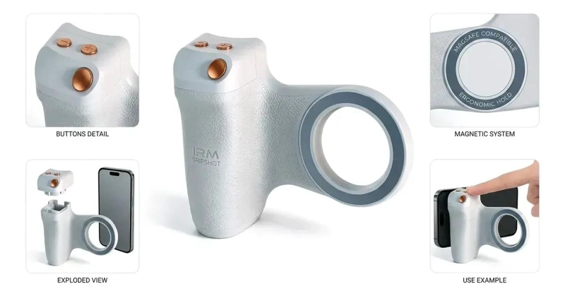 EMPUÑADURA ERGONOMICA MAGNE TICA PARA CELULAR CON DISPARADOR - 1