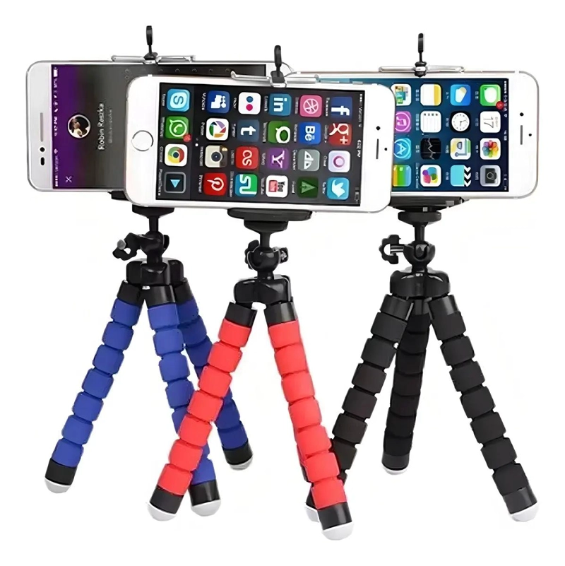 MINITRIPODE FLEXIBLE PARA CELULAR CON PATAS AJUSTABLES Y CABEZAL GIRATORIO - 2