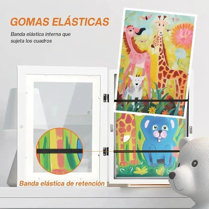 MARCO DE ARTE INFANTIL CON APERTURA FRONTAL PARA DIBUJOS - 3