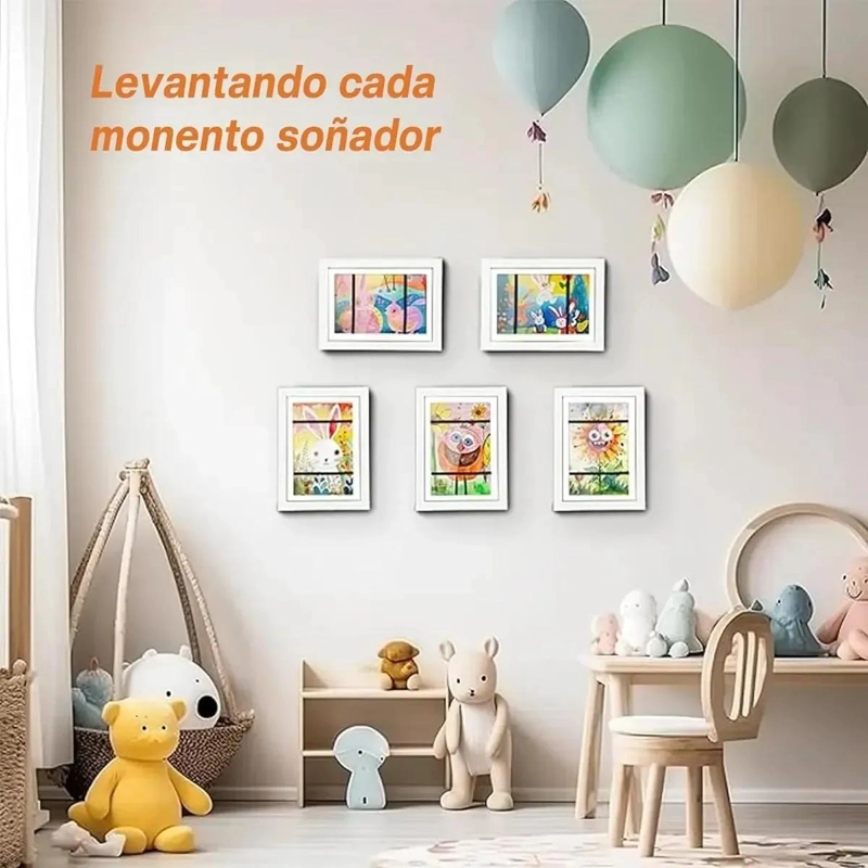MARCO DE ARTE INFANTIL CON APERTURA FRONTAL PARA DIBUJOS - 4