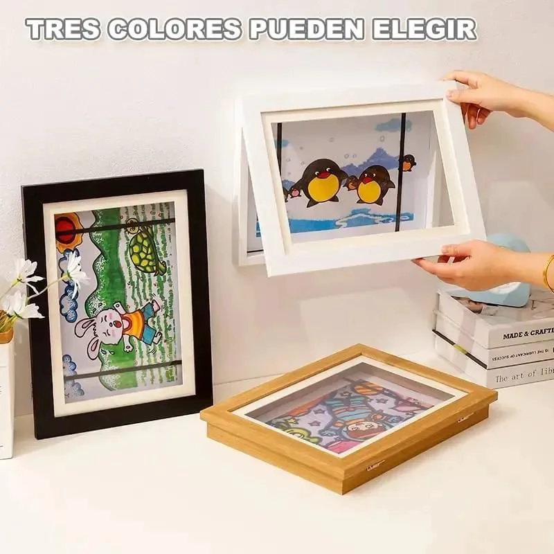MARCO DE ARTE INFANTIL CON APERTURA FRONTAL PARA DIBUJOS - 5