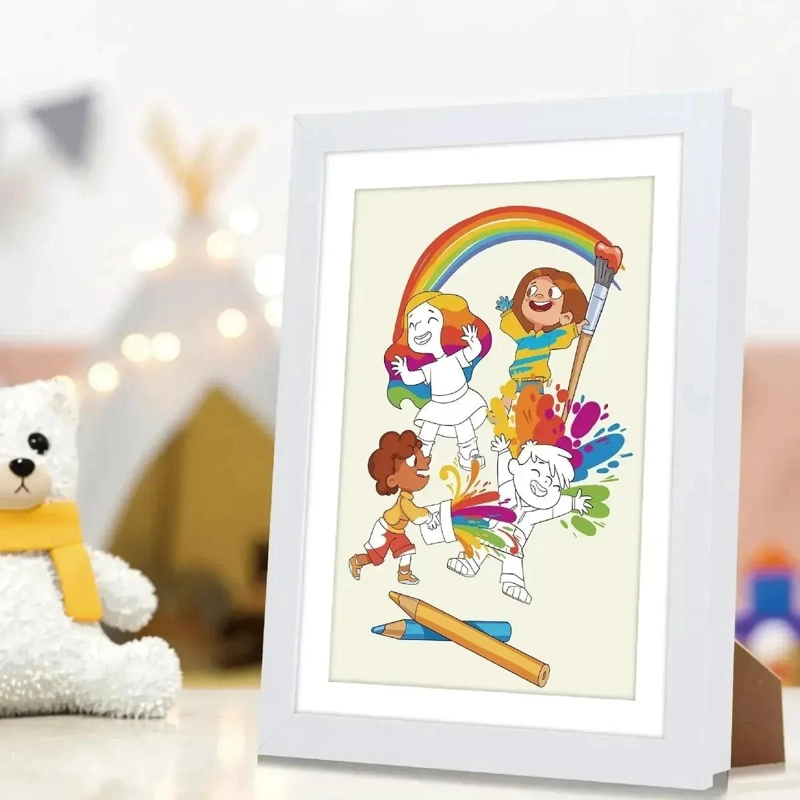 MARCO DE ARTE INFANTIL CON APERTURA FRONTAL PARA DIBUJOS - 8