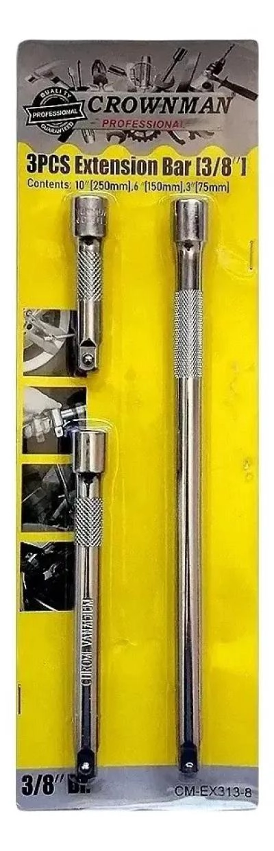 SET DE LLAVES CON 3 EXTENSIONES DE CROMO - 1
