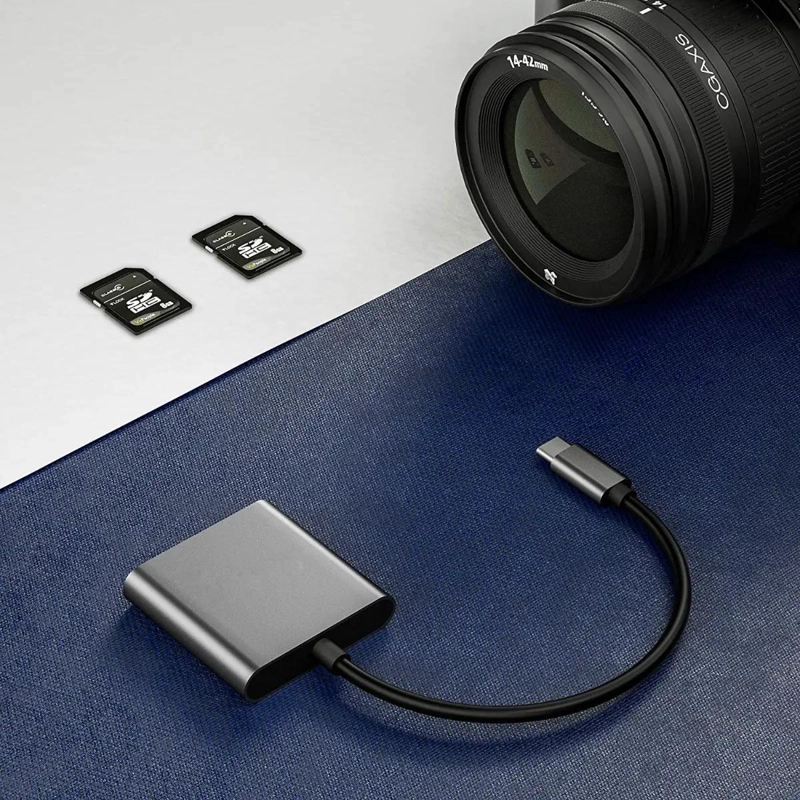 LECTOR DE TARJETAS USB C PARA TF CF SD ALTA VELOCIDAD - 5