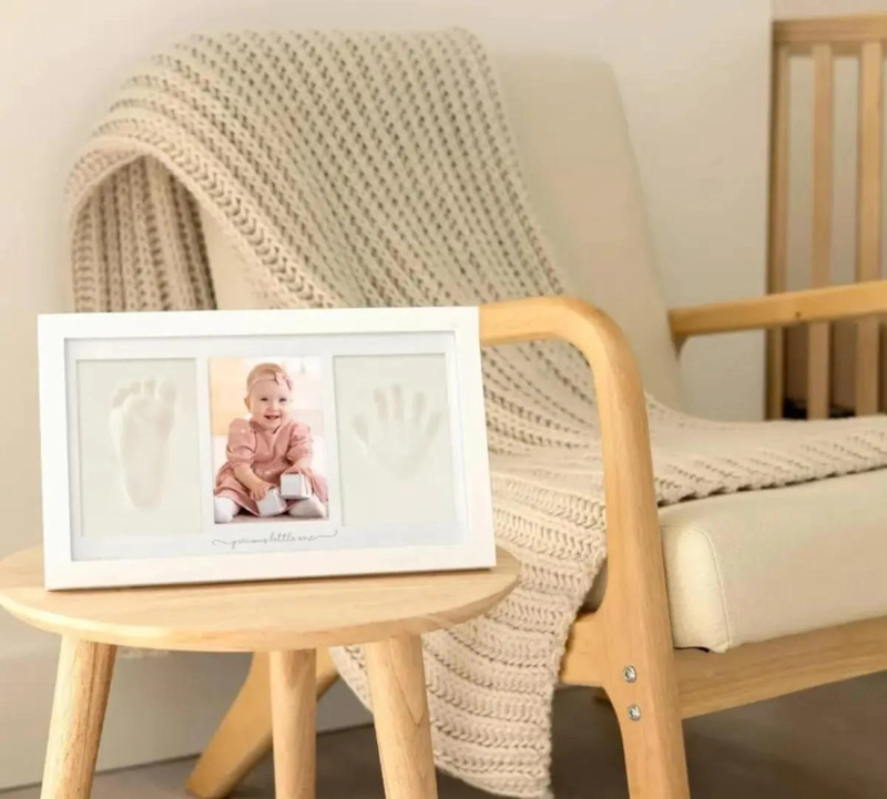 KIT DE MARCO PARA FOTOS Y HUELLAS DE BEBE  EN ARCILLA SEGURA - 2