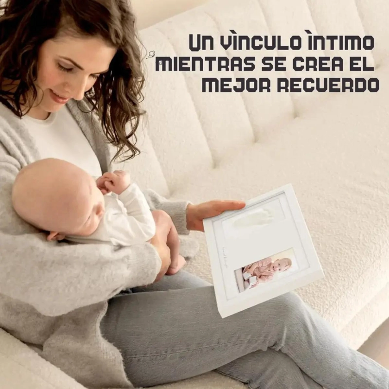 KIT DE MARCO PARA FOTOS Y HUELLAS DE BEBE  EN ARCILLA SEGURA - 5