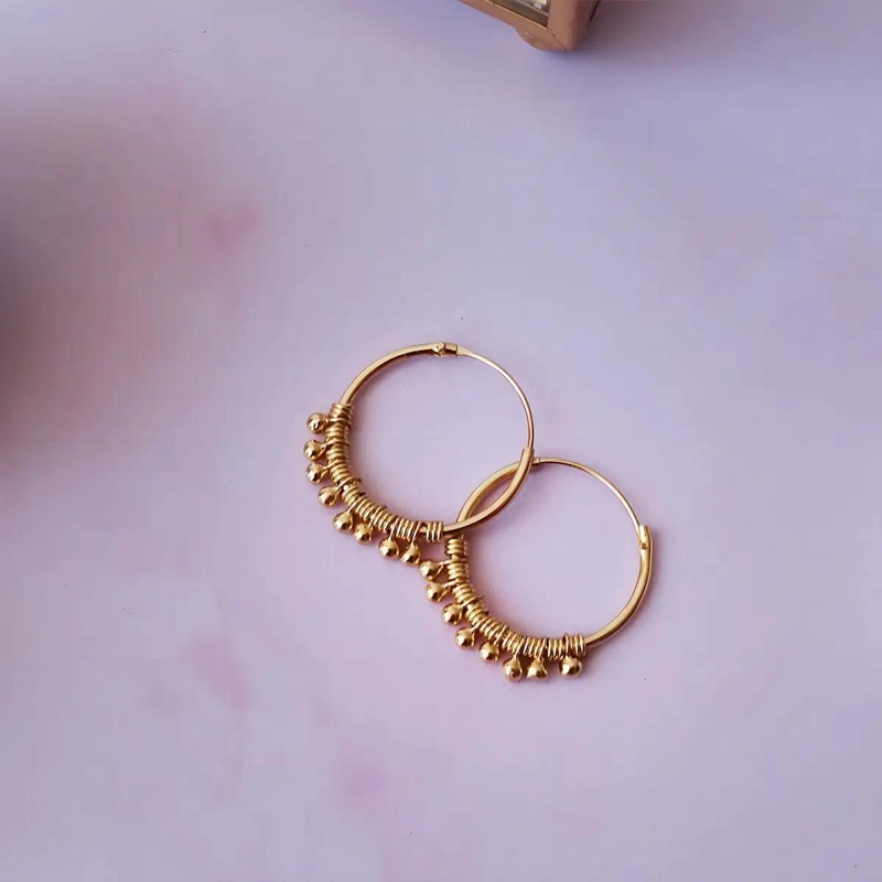 AROS ARGOLLAS DE PLATA CON BAÑO DE ORO PARA MUJER - 4
