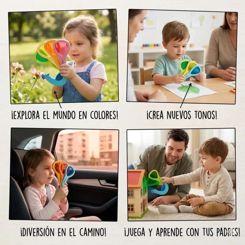 JUGUETE DIDACTICO DE MADERA PAVO REAL PARA APRENDER COLORES - 8