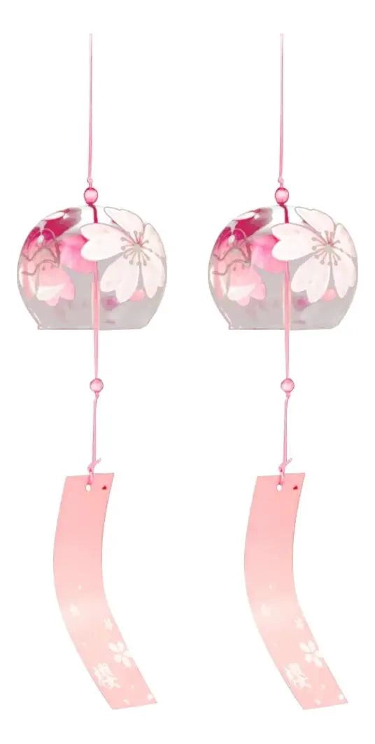 CAMPANA DE VIENTO JAPONESA DE CRISTAL HECHA A MANO PARA DECORACION - 2