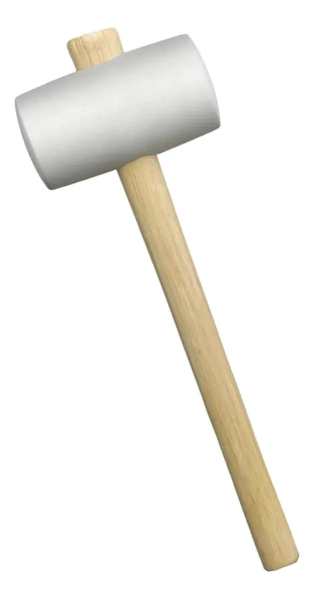 MAZO DE GOMA 60MM CON MANGO DE MADERA PARA TRABAJOS PRECISOS - 1