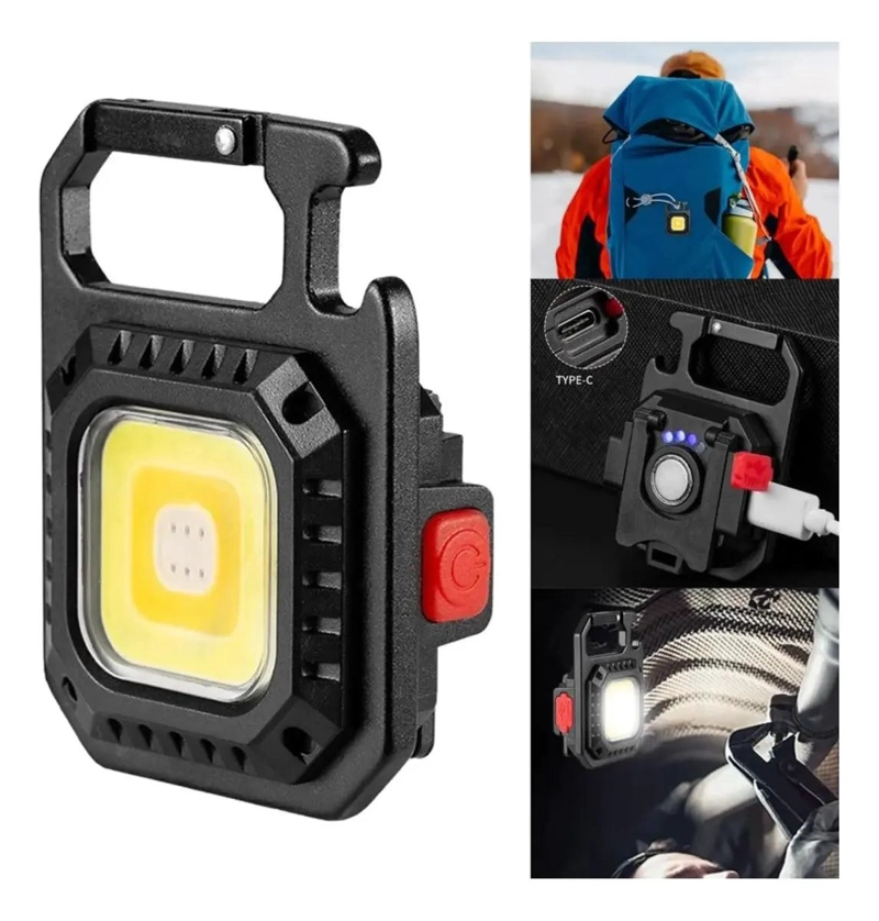 MINI FOCO LED RECARGABLE CON TRIPODE Y MULTIPLES MODOS DE LUZ - 7