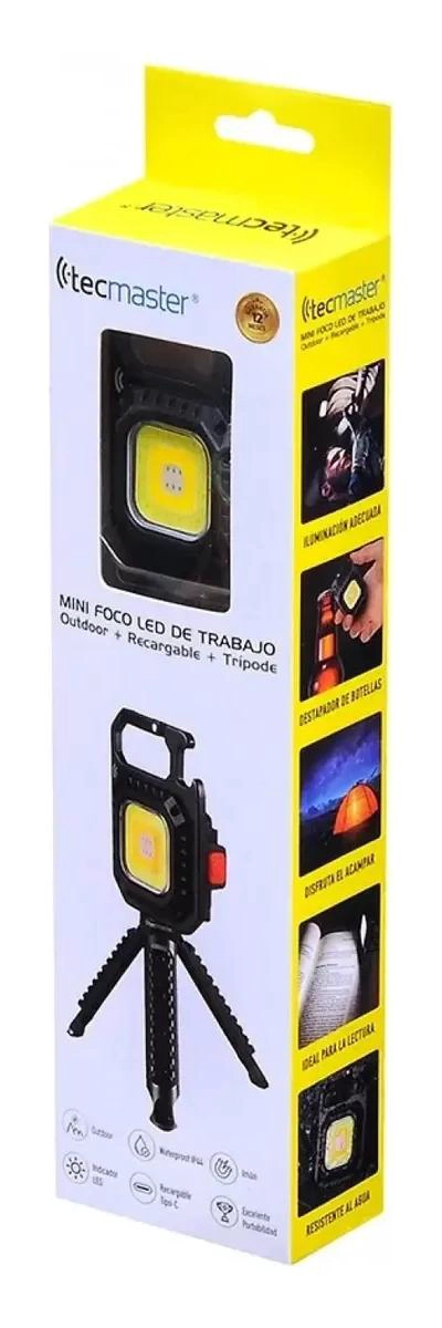 MINI FOCO LED RECARGABLE CON TRIPODE Y MULTIPLES MODOS DE LUZ - 8