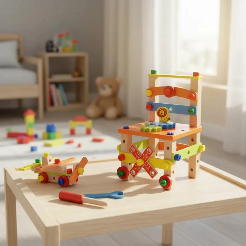 SILLA MONTESSORI DESARMABLE JUGUETE DIDACTICO PARA NIÑOS - 1