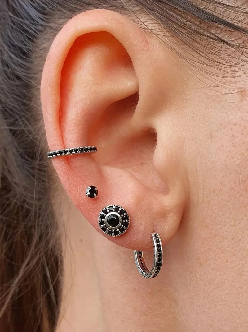 AROS REDONDOS DE PLATA 925 PARA HOMBRE Y MUJER UNISEX - 3