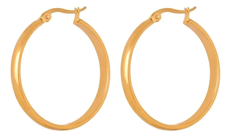 AROS BAÑADOS EN ORO 18K DISEÑO EXCLUSIVO - 1