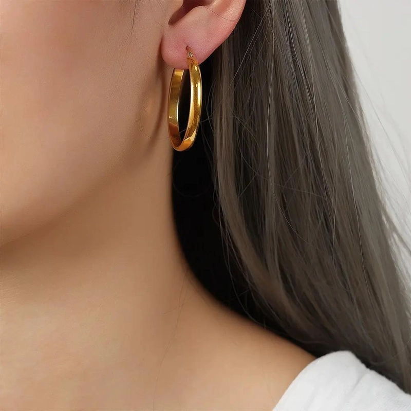 AROS BAÑADOS EN ORO 18K DISEÑO EXCLUSIVO - 4