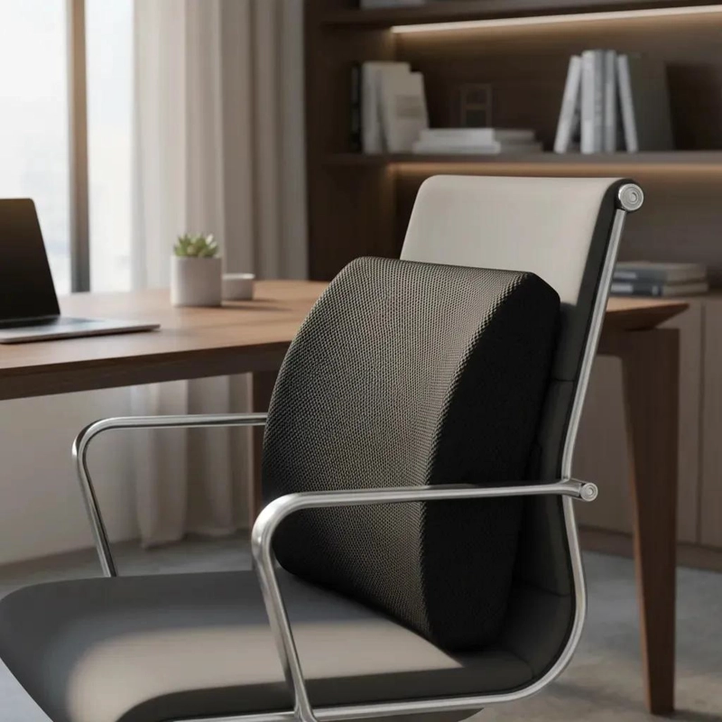 COJIN LUMBAR ERGONOMICO CON ESPUMA VISCOELASTICA PARA SOPORTE DE ESPALDA - 1
