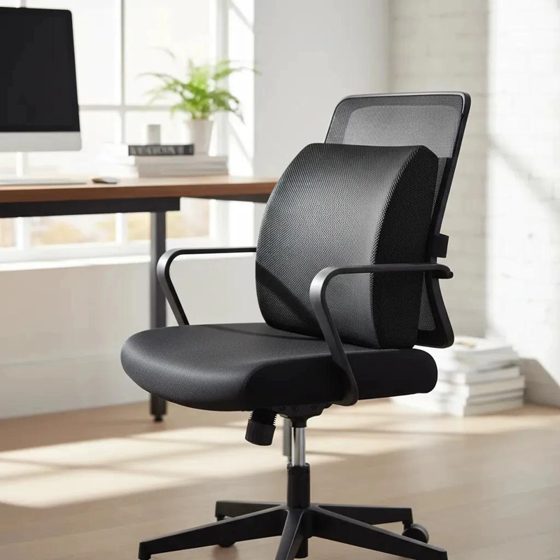 COJIN LUMBAR ERGONOMICO CON ESPUMA VISCOELASTICA PARA SOPORTE DE ESPALDA - 10