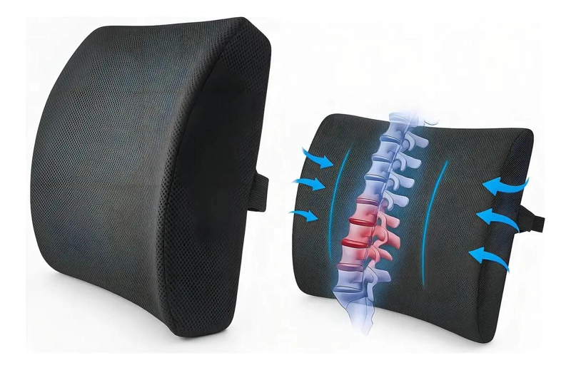 COJIN LUMBAR ERGONOMICO CON ESPUMA VISCOELASTICA PARA SOPORTE DE ESPALDA - 3