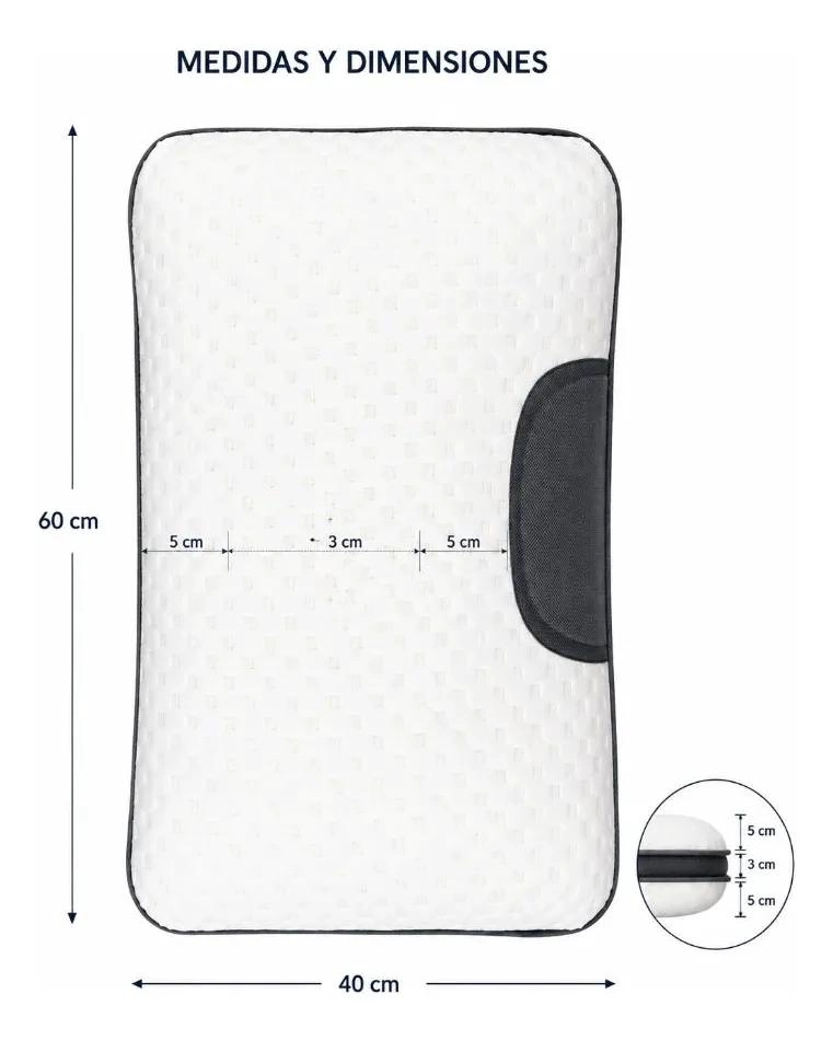 ALMOHADA ERGONOMICA CERVICAL CON DISEÑO ANATOMICO Y TRANSPIRABLE - 5