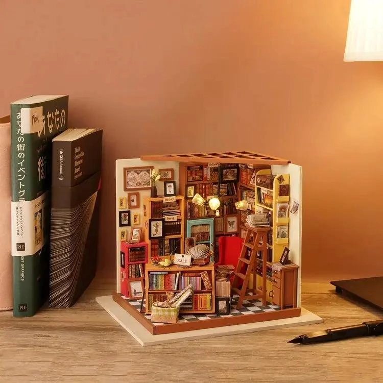 BIBLIOTECA MINIATURA SAM'S STUDY, PUZZLE 3D DETALLADO - 5