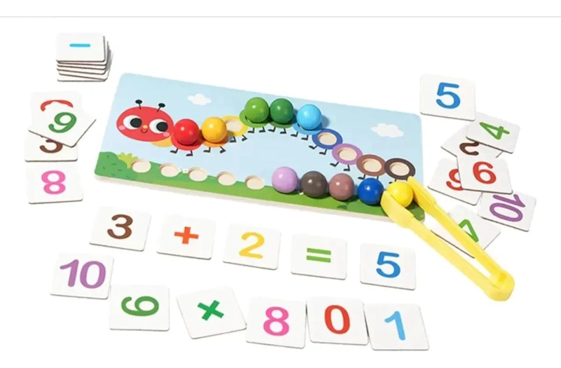 ROMPECABEZAS MATEMATICO DE GUSANO PARA APRENDIZAJE INFANTIL - 4