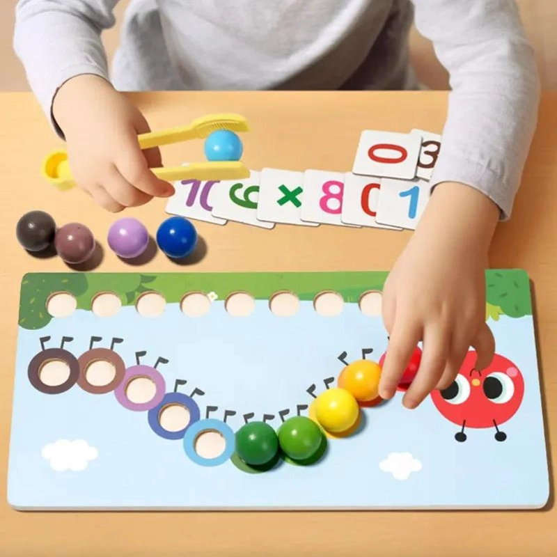 ROMPECABEZAS MATEMATICO DE GUSANO PARA APRENDIZAJE INFANTIL - 6
