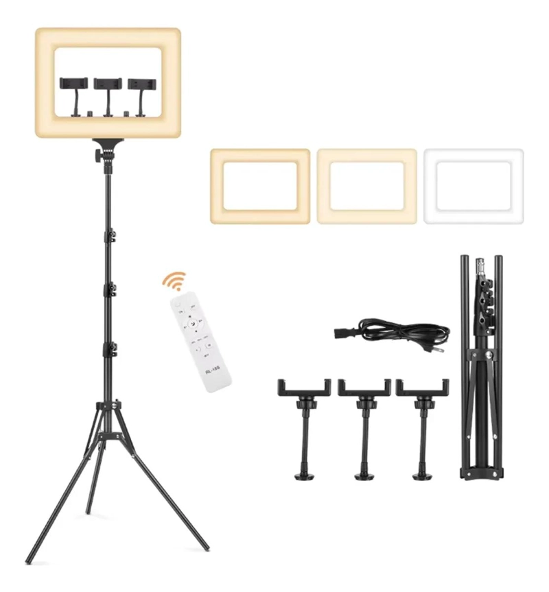 PANEL DE LUZ LED RECTANGULAR 40CM CON SOPORTES FLEXIBLES - 4